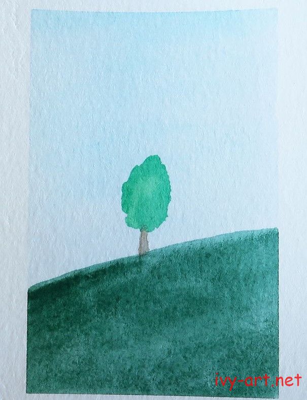 Vẽ giành cái cây vì thế thuốc nước đơn giản