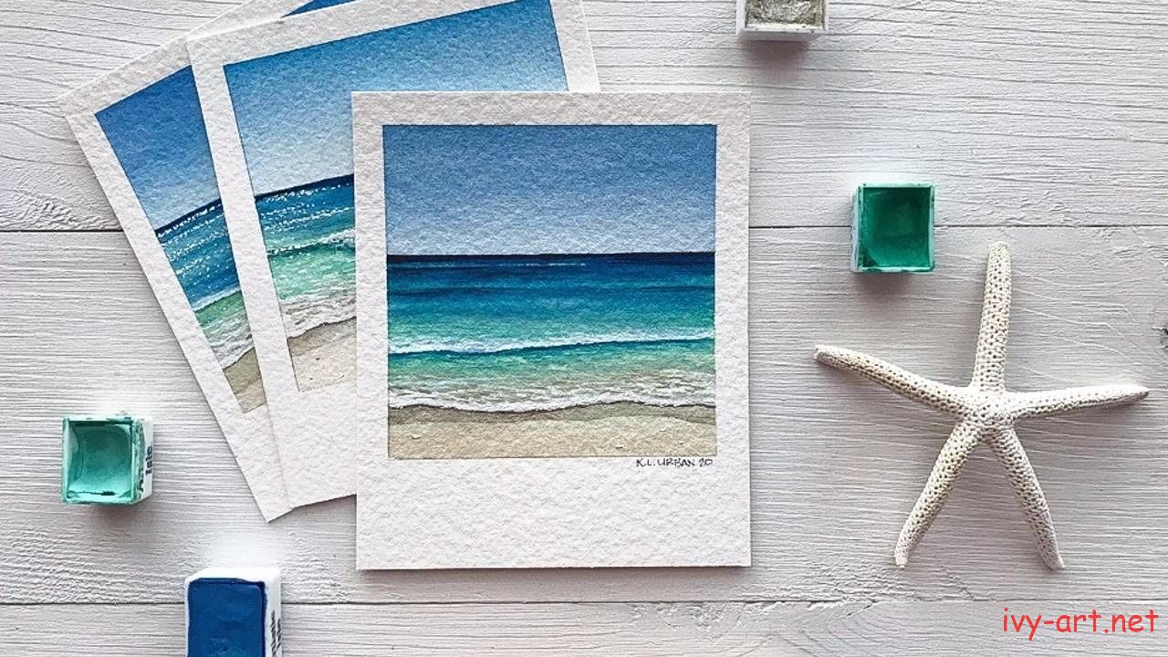 Hướng dẫn vẽ biển bằng màu nước đẹp mà đơn giản